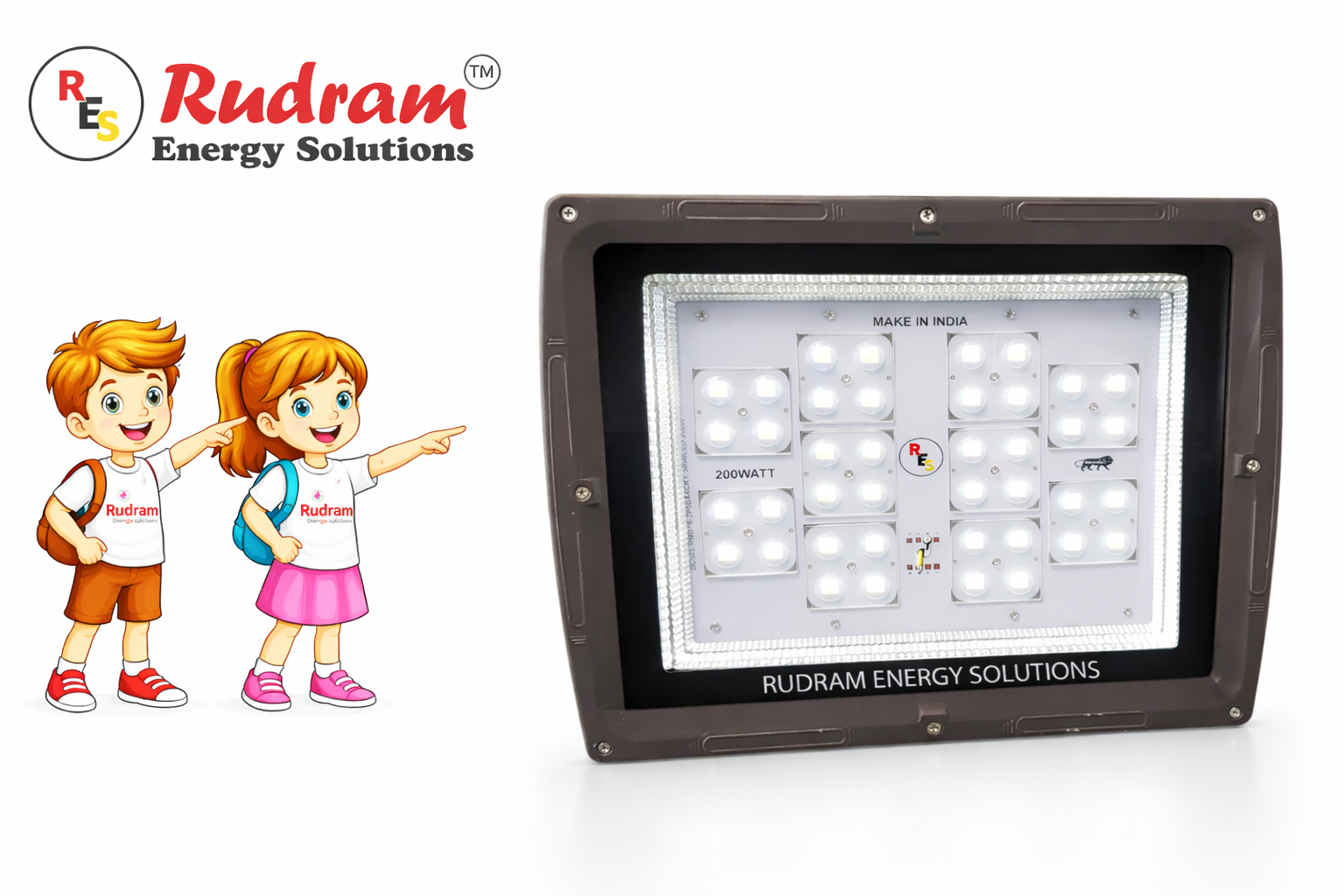200W BACKCHOCK 5050 RUDRAM ENERGY SOLUTIONS FLOOD LIGHT